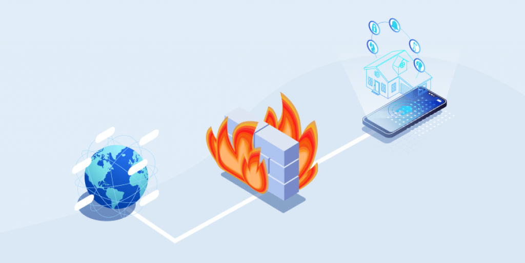 How does an IoT device firewall work?