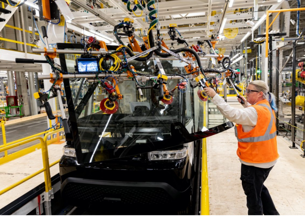 General Motors uses AI for vehicle production.