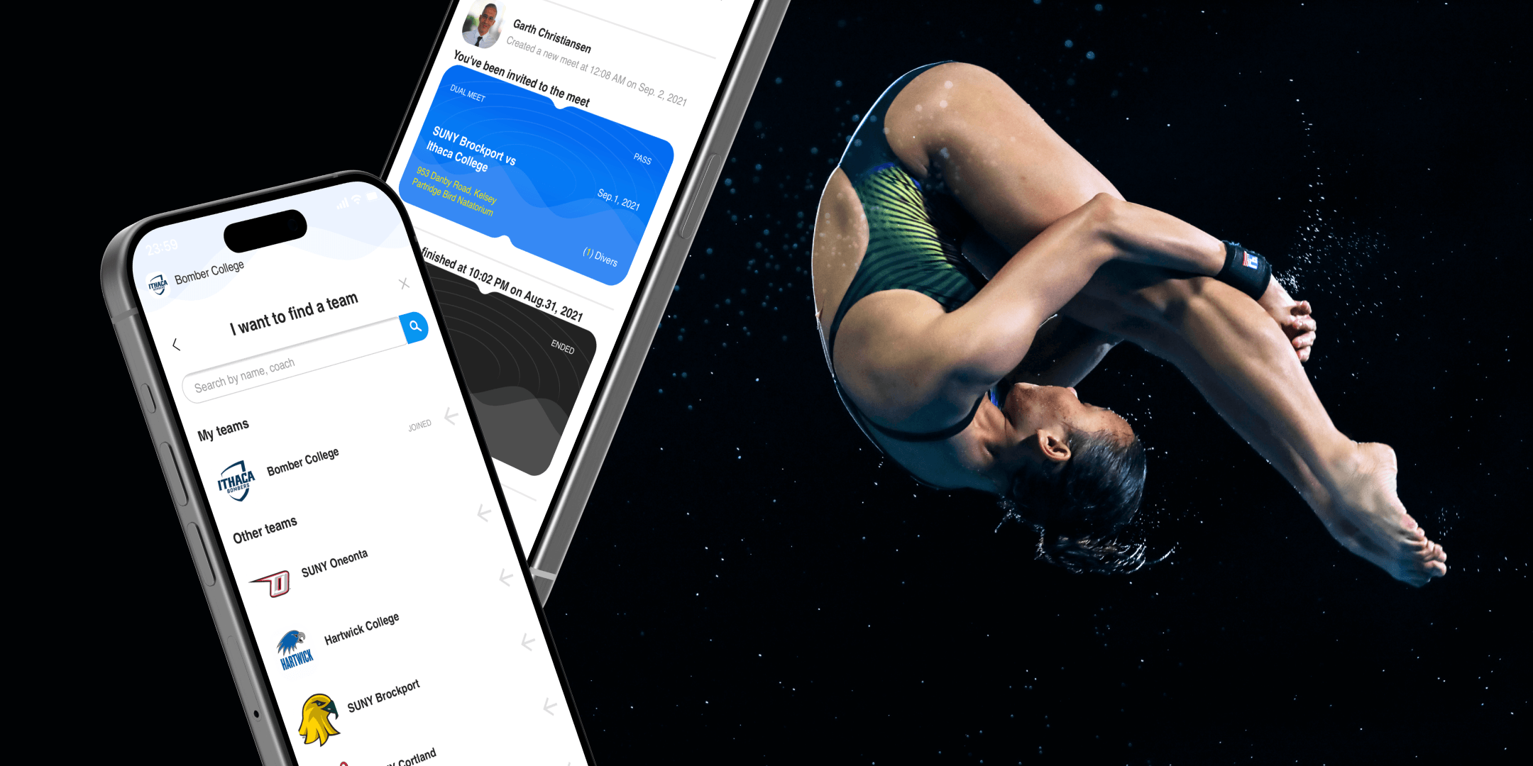 Dive Live Background with Two Phones