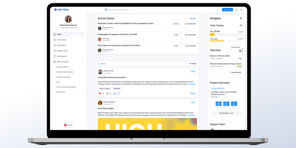Itelgie intranet portal